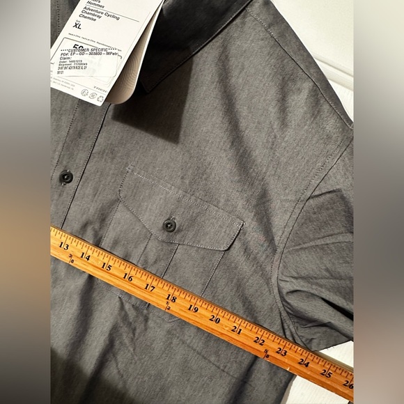 BONTRAGER ADVENTURE COLLECTION Cycling Gray Chambray XL Contrast Cuffs Semi Fit - Picture 12 of 16